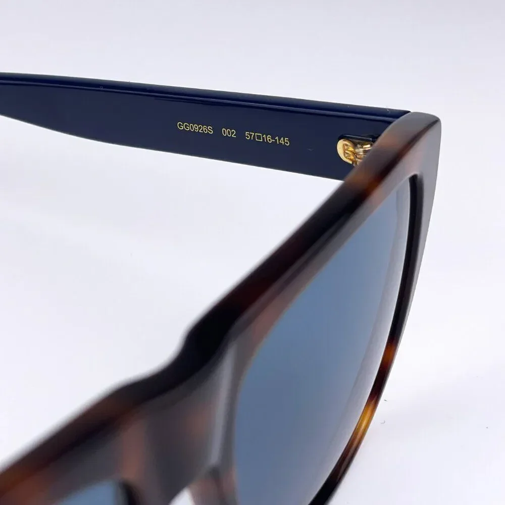 SALE! NEW Gucci Web GG0926S 002 Havana Blue Rectangle Men Sunglasses